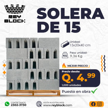 Cargar imagen en el visor de la galería, Solera de 15