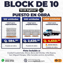 Cargar imagen en el visor de la galería, Block de 10 - 25 Kgf/cm2