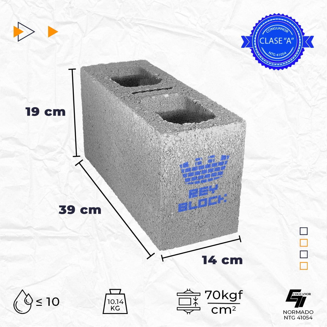 Block de 14 - 70 Kgf/cm2 – Rey block