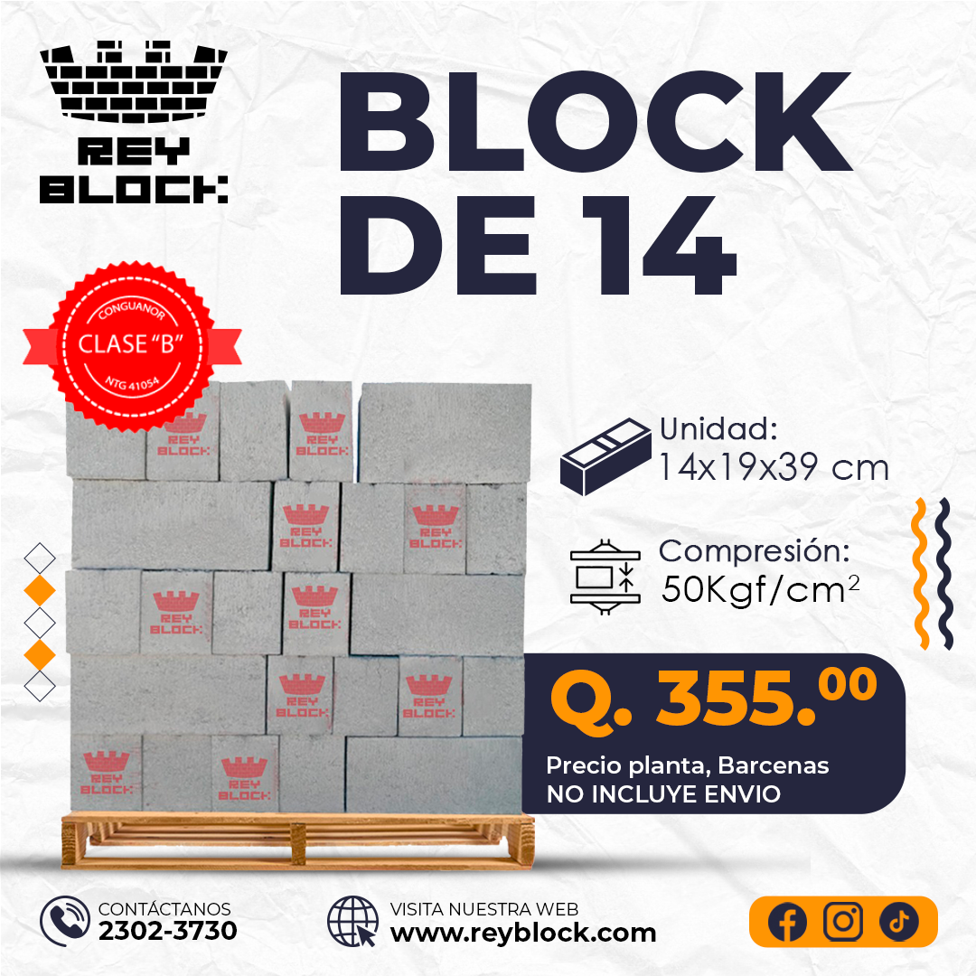 Block de 14 50 Kg/cm2 Rey block