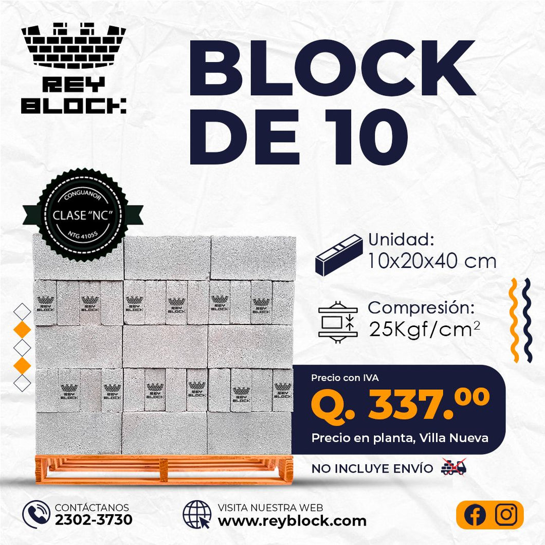 Block de 10  - 25 Kgf/cm2